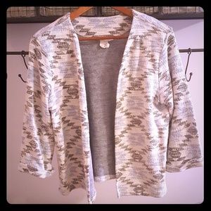 Aztec print cardigan jacket